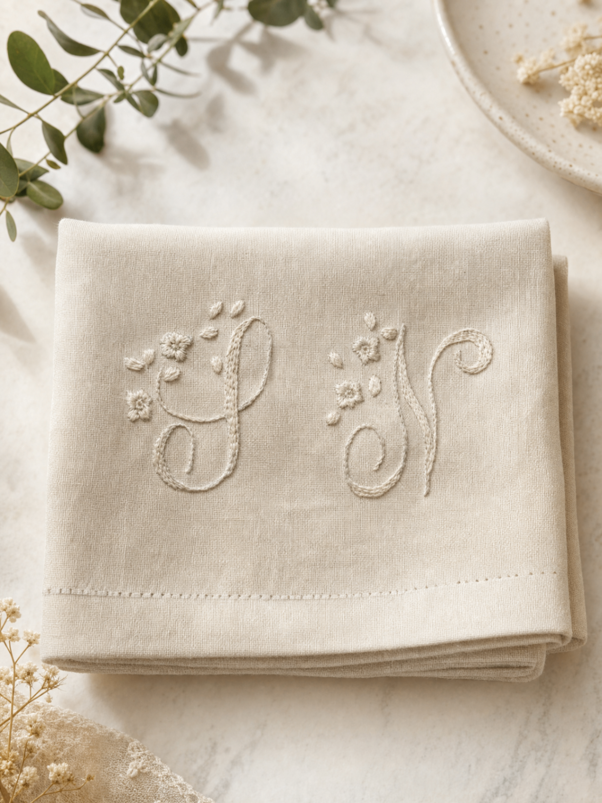 Fazzoletto Monogramma N